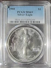1988 Silver American Eagle  PCGS MS 69