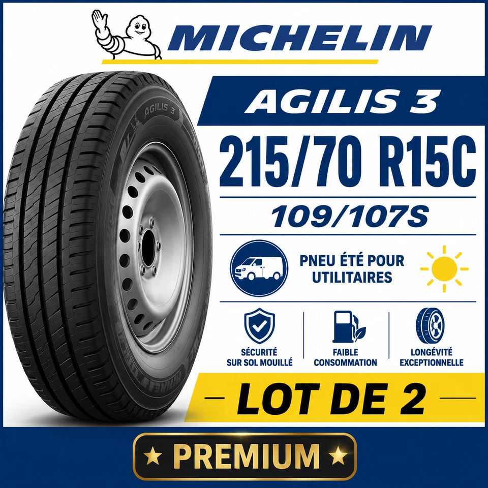 Pneus D'eté 215/70 R15c Michelin 109s Agilis-3
