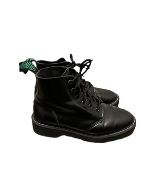 Solovair Boots Astronaut 6 Eye Derby Boot Black Hi-Shine UK 3.5 W/ Insoles