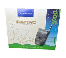 Star Tax 3000 Motorola Flip Phone, Power Cord, Clip No Battery