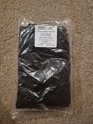 Forest Lake Item 92407 Black Leg Warmer One Size Fits All