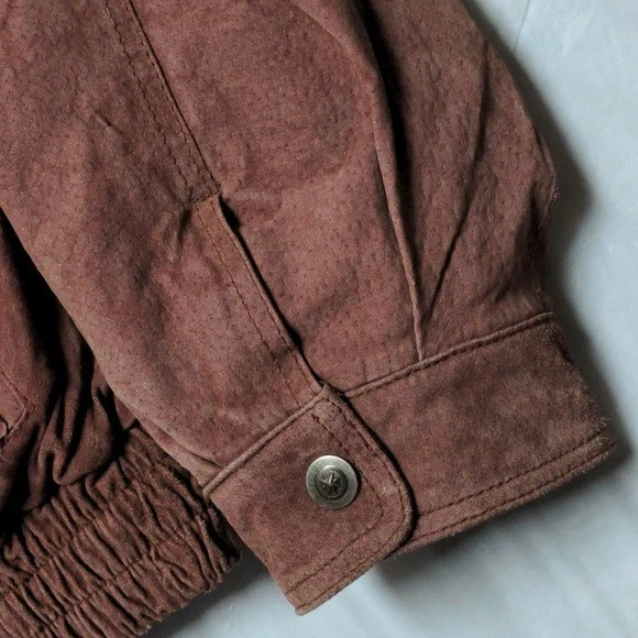 Gitano Men's Vintage 90s Brown Suede Leather Zip Up Bomber Jacket Size 2XL - Image 4 of 4
