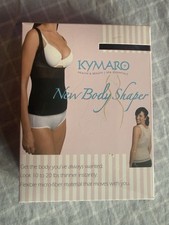 XXXL BLACK KYMARO SHAPEWEAR NUDE NEW BODY SHAPER TOP CROSS BACK SUPPORT