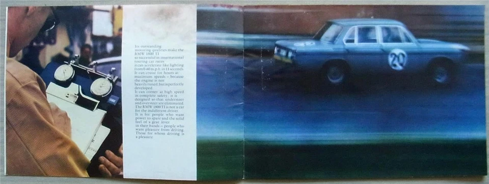 Folleto de venta de autos BMW 1800 TI 1965-66 #12189 E 50 III/66 Foto 3 de 4