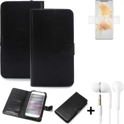 Handy Hülle Wallet Case für Huawei Mate 50 Pro + kopfhörer Handy Schutz Hüll