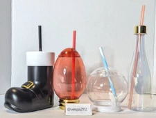 Target Bullseye Playground Christmas Sipper Cup Set Santa Boot Light Bulb Drink 