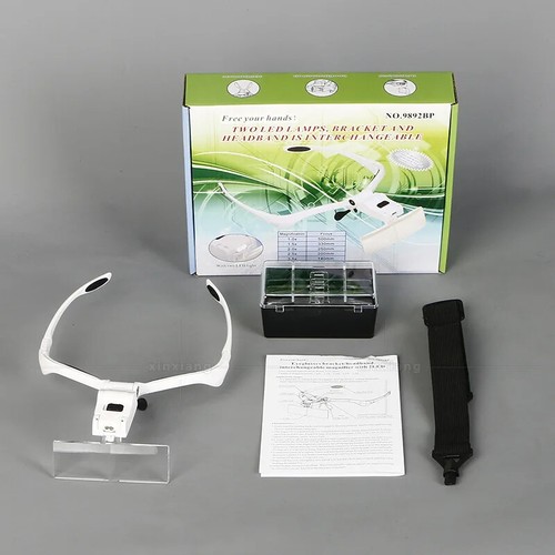 Headband LED Magnifier with 5 Lens Options - Afbeelding 6 van 7