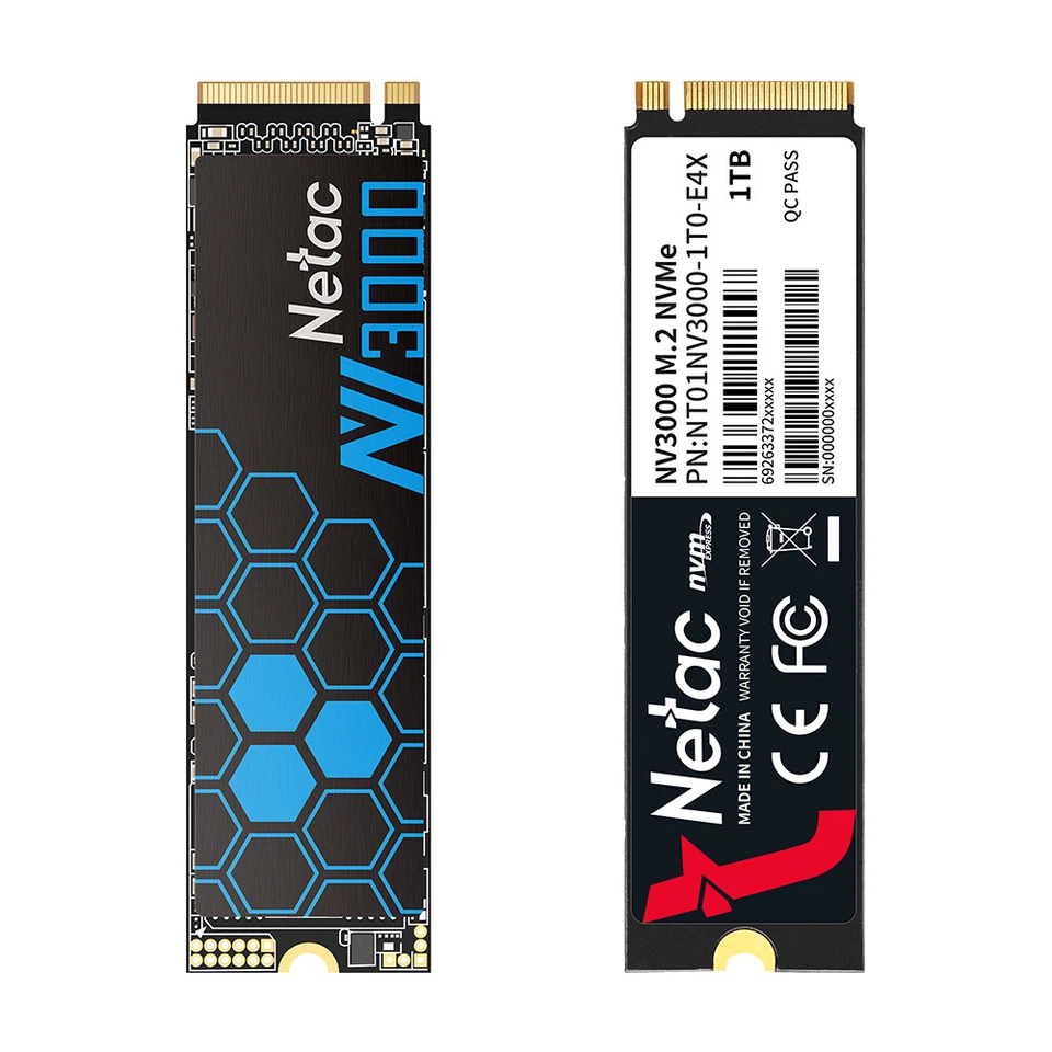 Netac M.2 2280 1TB PCIe3.0 NVMe 1.4 3D NAND Internal Solid State Drive - Image 2 of 4