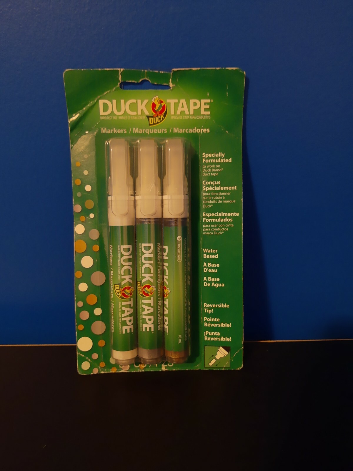 - 3 Pcs - Silver/gold/white - New *damaged Package*