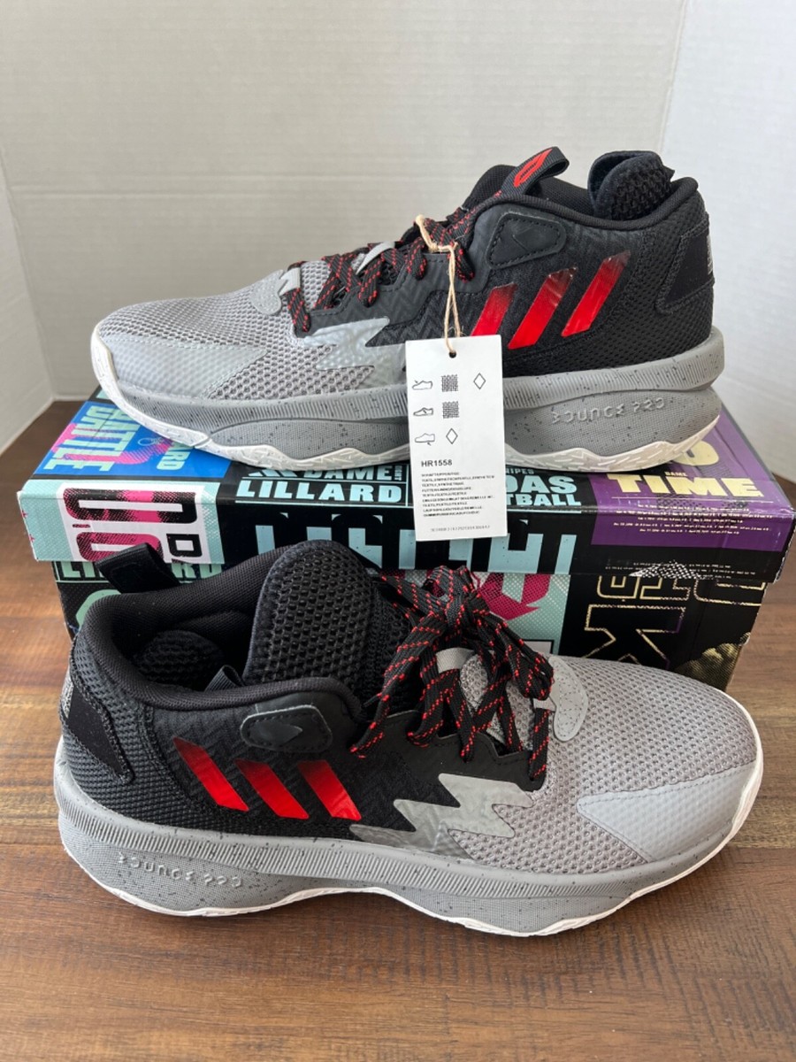 Adidas Dame 8 Bridge City SZ 8 HR1558 Grey Red Black Mens Adidas Dame 8 Bridge City SZ 8 HR1558 Grey Red Black Mens