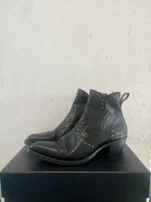 Saint Laurent Paris Studded Dakota 50 Kangaroo Leather Boots in