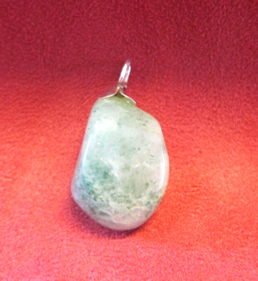 Anhänger grüner Stein w. Aventurin Tropfen 3 cm Kettenanhänger Modeschmuck 2476