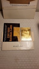 1996 Danbury Mint  Babe Ruth 22 K Gold  Base Ball Card New, Sealed In Plastic