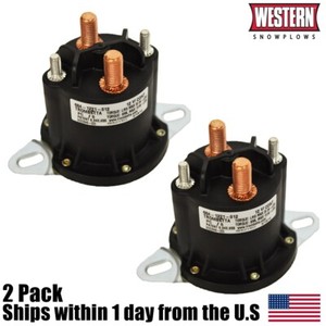 2PK Genuine Original Western Snow Plow Motor Relay Kit Solenoid