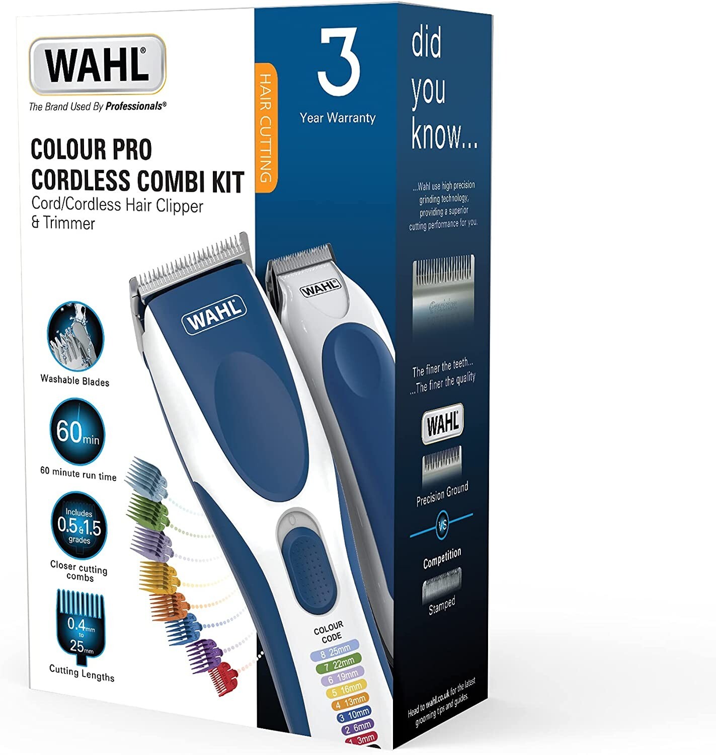 Wahl Colour Pro Cordless Combi Kit, Hair Clippers for Men 9649317