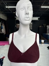 WOMANS COTTON NON WIRE PADDED BRA Wine Red COLOR AVAILABLE