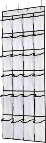 Over the Door Shoe Organizer, Hanging Shoe Organizer with 24 Mesh Large Pockets - Picture 10 of 12