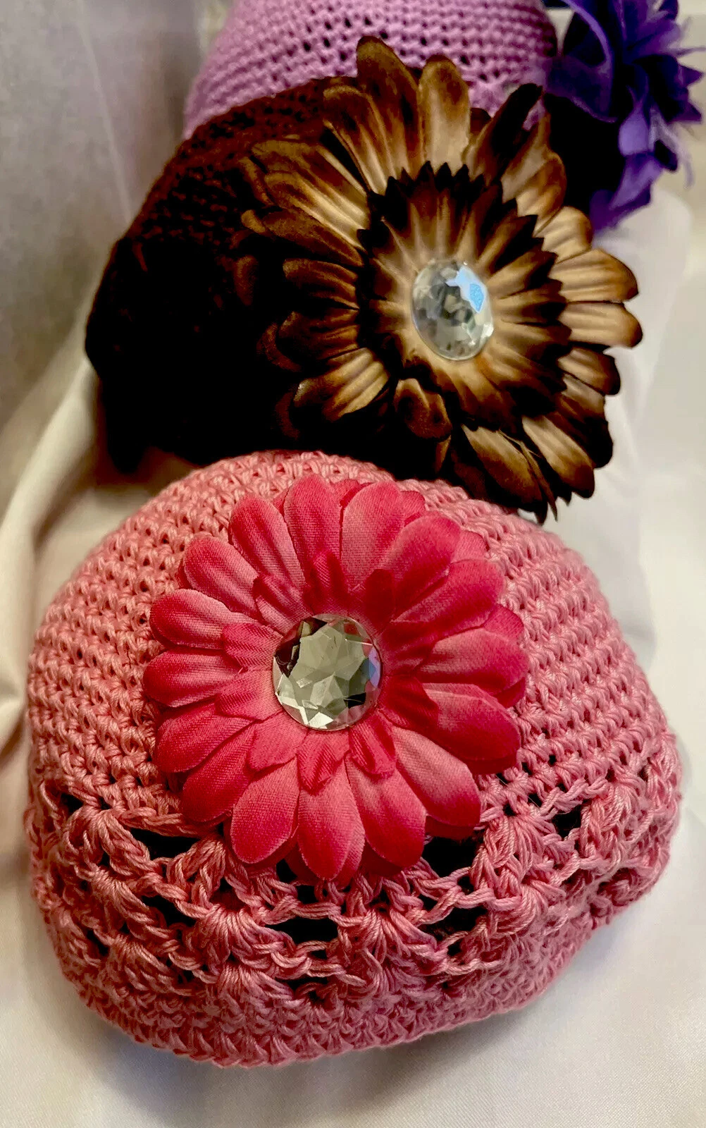 knitted baby hat set