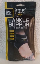 Everlast Ankle Support Neoprene Brace Adult One Size Adjustable Black New