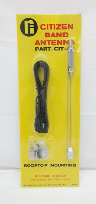 CITIZEN BAND ANTENNA MODEL CIT-4H Center Loaded Mobile Antenna Rooftop Mounting