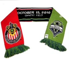 Seattle Sounders FC vs Chivas USA Soccer Match Scarf October 15 2010