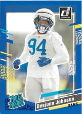 2023 Panini Donruss Desjuan Johnson Blue SP RC Los Angeles Rams