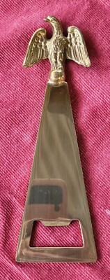 Vintage Solid Brass 3D American Eagle Bottle Opener For beer Or Soda ITALY