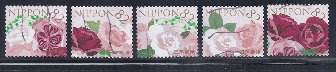 Japan 2016 Roses Latest item Flowers in Max 80% OFF Daily Set Complete 82Y Used Sc# Life