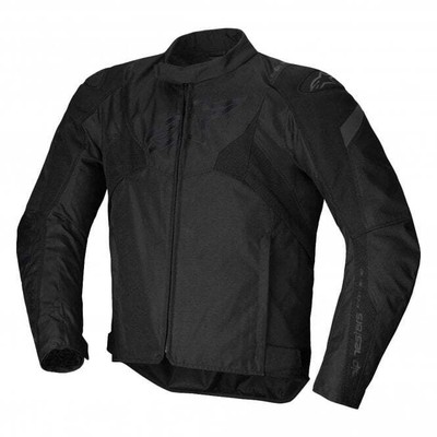 Alpinestars Herren Textiljacke - T-Jaws V4 wasserdicht - schwarz/schwarz