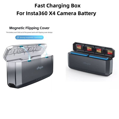 Fast Charging Box Mobile Power Charger For Insta360 X4 Camera Battery Accessory