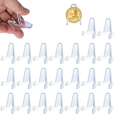 25 Coin Stand 1.4'' Acrylic Easel Stands Coin Display Holder for Displaying