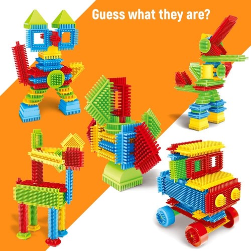 My First Baby Building Toys 150pcs Bristle Shape 3d Building Blocks Toy Set Stem - Picture 4 of 7
