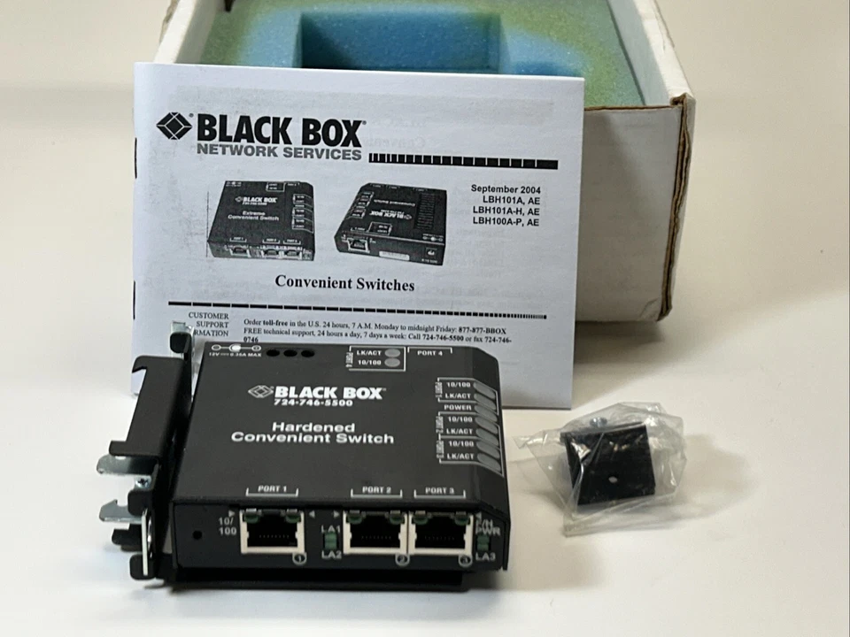 BLACK BOX LBH240A 724-746-5500 HARDENED 10/100 MBPS EDGE SWITCH - Image 2 of 4