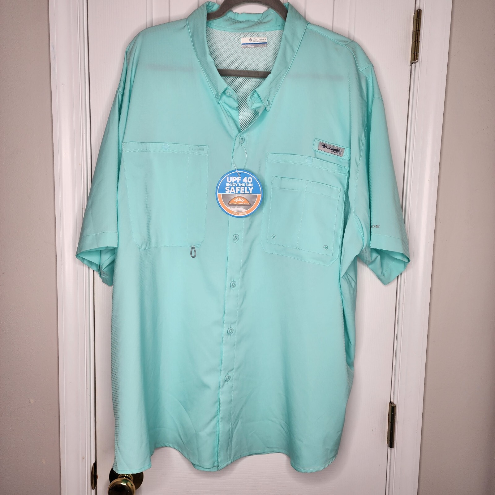 New Columbia PFG Shirt 3XT Button Up Vented Fishing Omni Shade 30 Mens