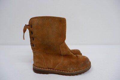 UGG Kinder Mädchen Stiefel Schuhe Größe UK 8 EU 26 hellbraun Wildleder Leder