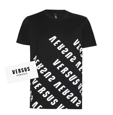 New Versus Versace Men s Black Logo t shirt Size S