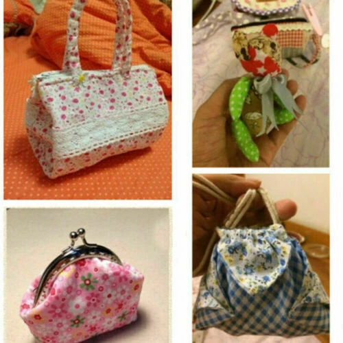 7pc Cotton Fabric DIY Assorted Squares Pre-Cut Quilt Quarters Bundle 25*25cm  - Image 4 of 4