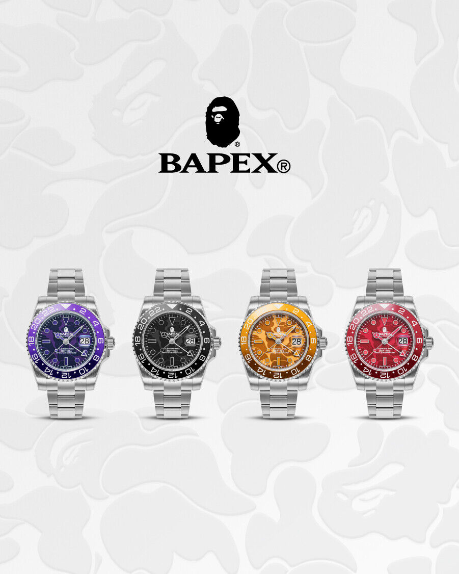 A BATHING APE Men's Wrist Watch TYPE 2 BAPEX COLOR CAMO A BATHING APE Men's Wrist Watch TYPE 2 BAPEX COLOR CAMO