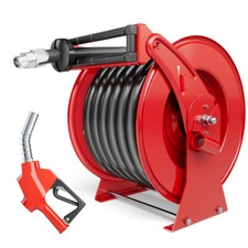 Fuel Hose Reel 1" x 50FT Extra Long Retractable Diesel Hose Reels 300 PSI