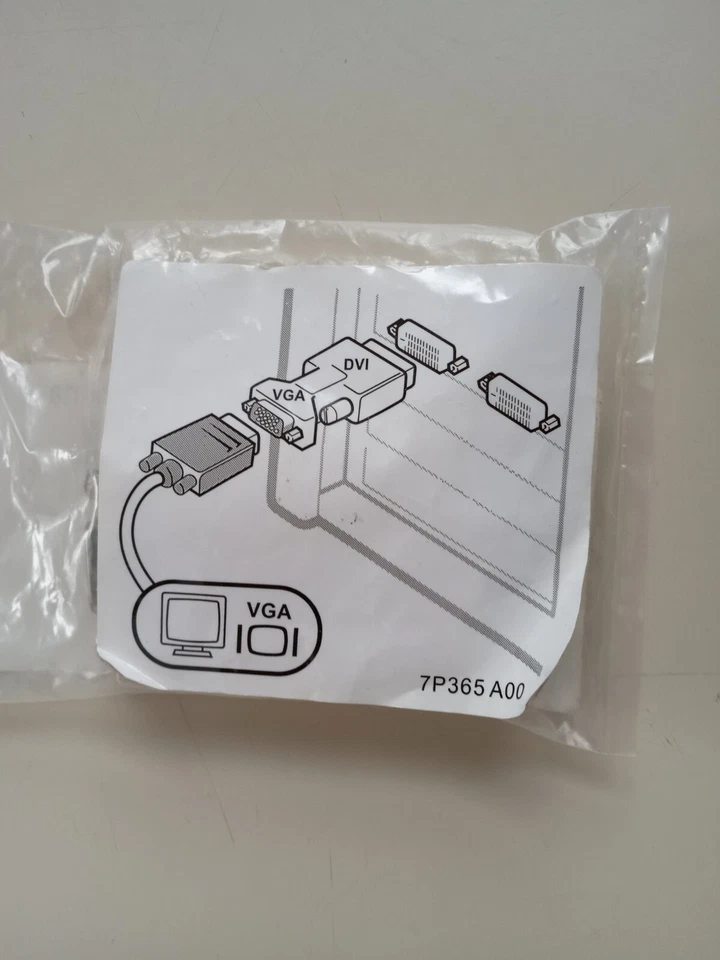 DVI to VGA Adapter 7P365 A00 DP/N 0J8461 SEALED IN ORIGINAL BAG - Image 3 of 4