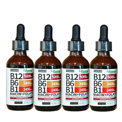1-5X Vitamin B12 & B6 Liquid Drops, B12 Sublingual B Complex - B12 5000mcg 60 ml - Picture 15 of 18