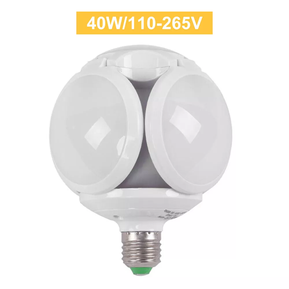 LED Bulb Light E27 40W Football UFO Lamp 360° Folding Bulb AC 110-265V 110V  220V