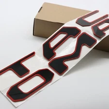 GLOSS BLACK RED RAISED TAILGATE LETTERS INSERT FIT FOR 2024 TACOMA TRUNK EMBLEM
