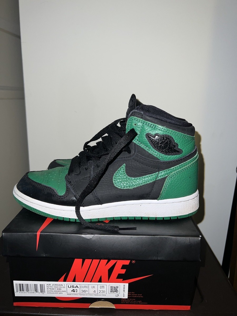 pine green jordan 1 size 4