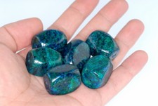 30X21MM CHRYSOCOLLA GEMSTONE RECTANGLE LOOSE BEADS
