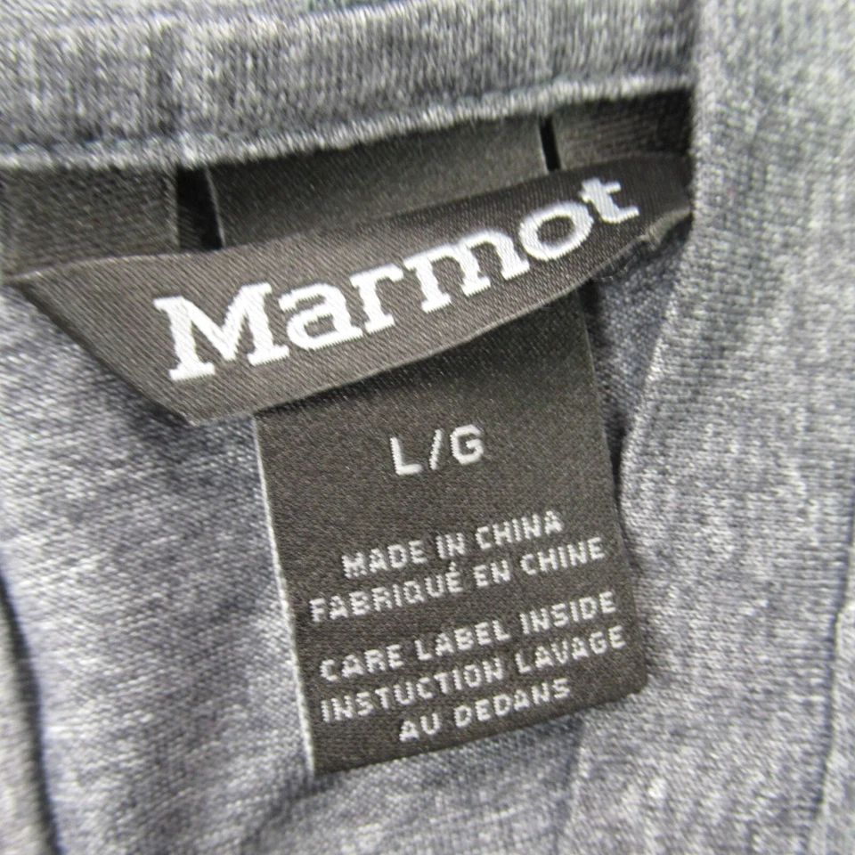 Женская толстовка с капюшоном Marmot большой длинным рукавом 1/4 кнопка серый пуловер с капюшоном - Изображение 3 из 4