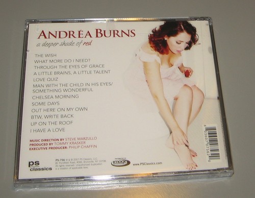 Andrea Burns - A Deeper Shade Of Red (CD, 2007, PS Classics) Sealed - Bild 2 von 3
