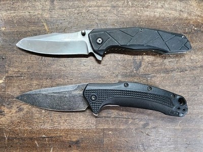 KERSHAW LINK 1776BW Blackwash 420HC Plain Blade Speedsafe USA PLUS 2ND KERSHAW