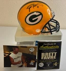 Brett Favre Signed Green Bay Packers Football Mini Helmet Autograph Auto COA