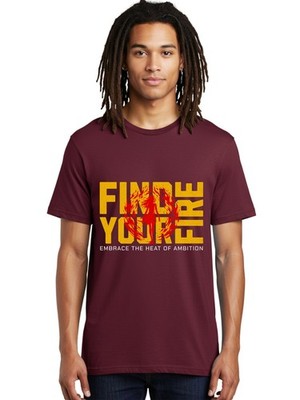 Find-Your-Fire Mens Graphic Tee,100% Cotton,Casual Summer Wear